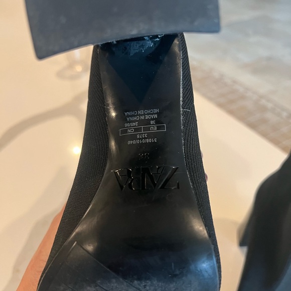 Zara Black Heeled Boots - Picture 6 of 6